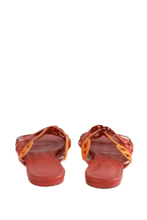 Sandales Hermès Thalassa Orange en Cuir