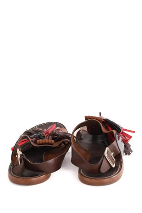 Sandales Isabel Marant Étoile pompons sandals Marron en Cuir