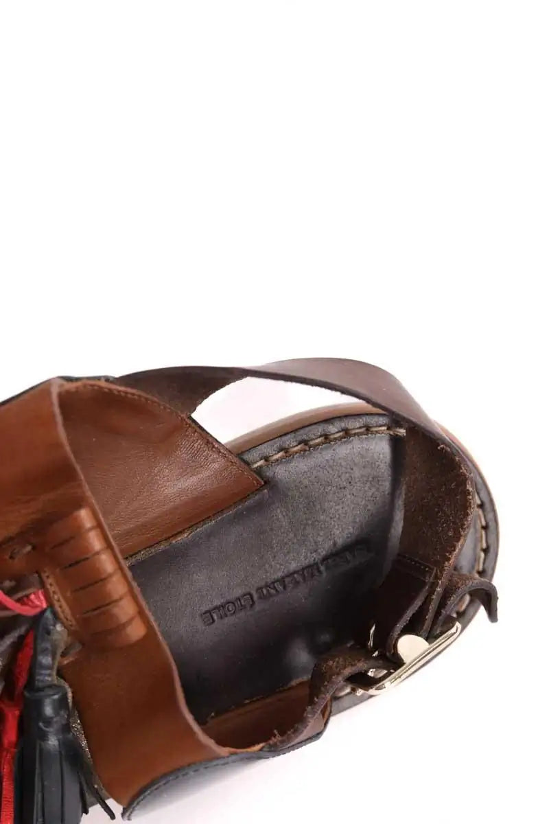 Sandales Isabel Marant Étoile pompons sandals Marron en Cuir