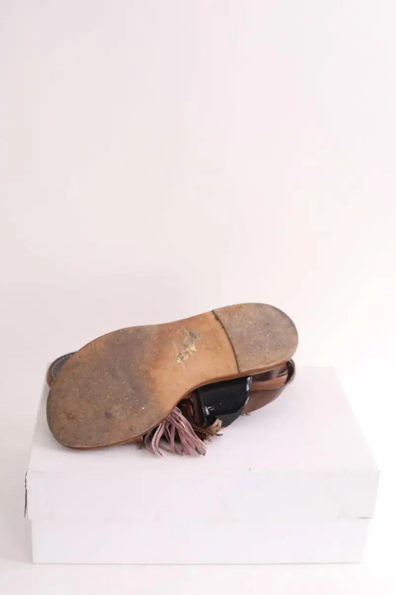 Sandales Isabel Marant Étoile pompons sandals Marron en Cuir