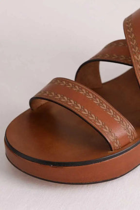 Sandales Isabel Marant Nuriee gladiator flatform Camel en Cuir