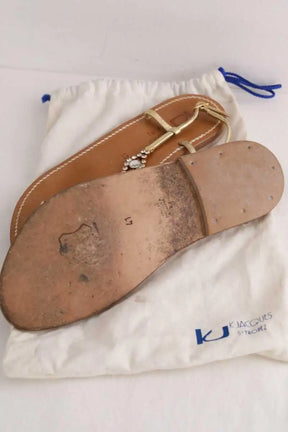 Sandales K.Jacques Camel en Cuir