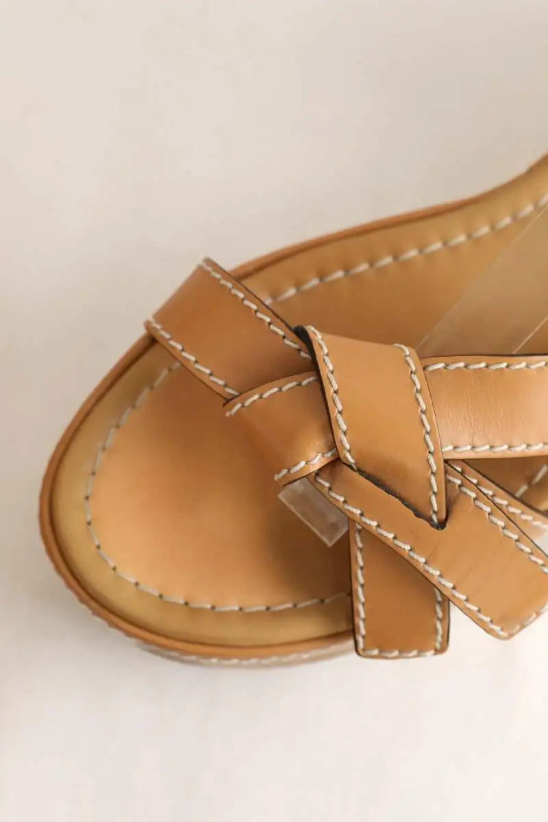 Sandales Loewe Camel en Cuir