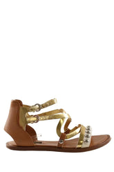 Sandales Louis Vuitton Doré en Cuir, taille 37 - Seconde Main