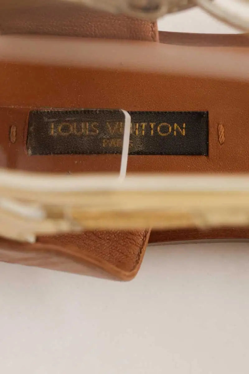 Sandales Louis Vuitton Doré en Cuir