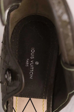Sandales Louis Vuitton Kaki en Cuir