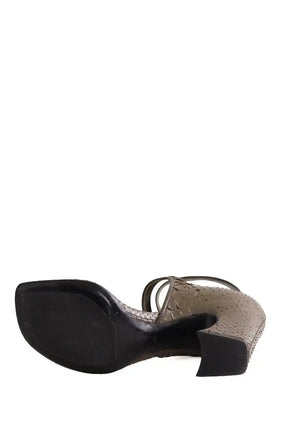 Sandales Louis Vuitton Kaki en Cuir