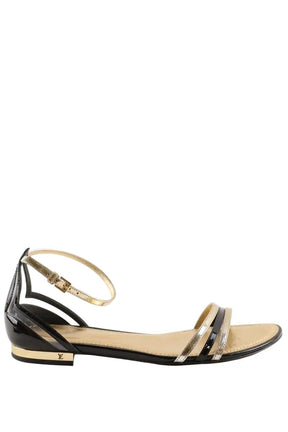 Sandales Louis Vuitton Noir en Cuir, taille 37 - Seconde Main