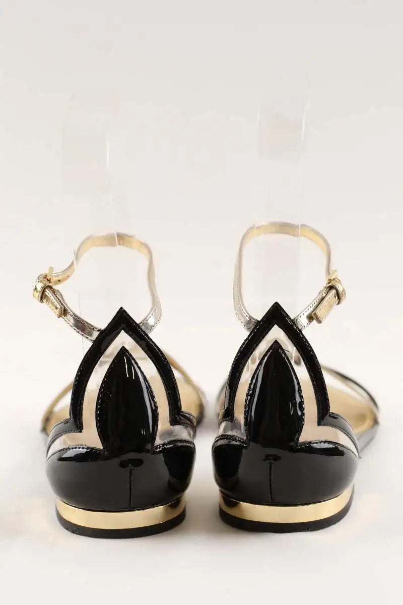 Sandales Louis Vuitton Noir en Cuir