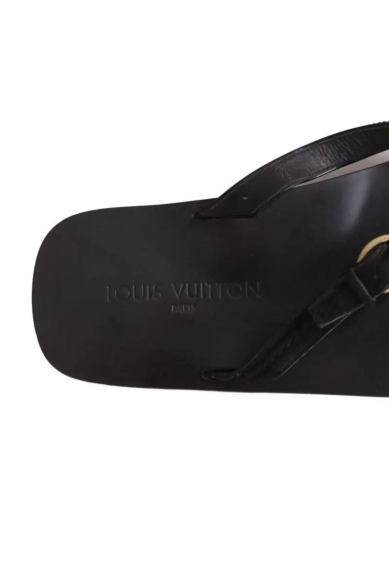 Sandales Louis Vuitton Noir en Cuir
