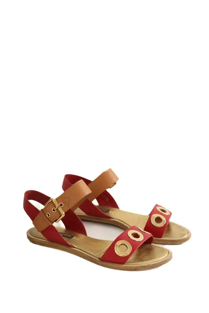 Sandales Louis Vuitton Rouge en Cuir