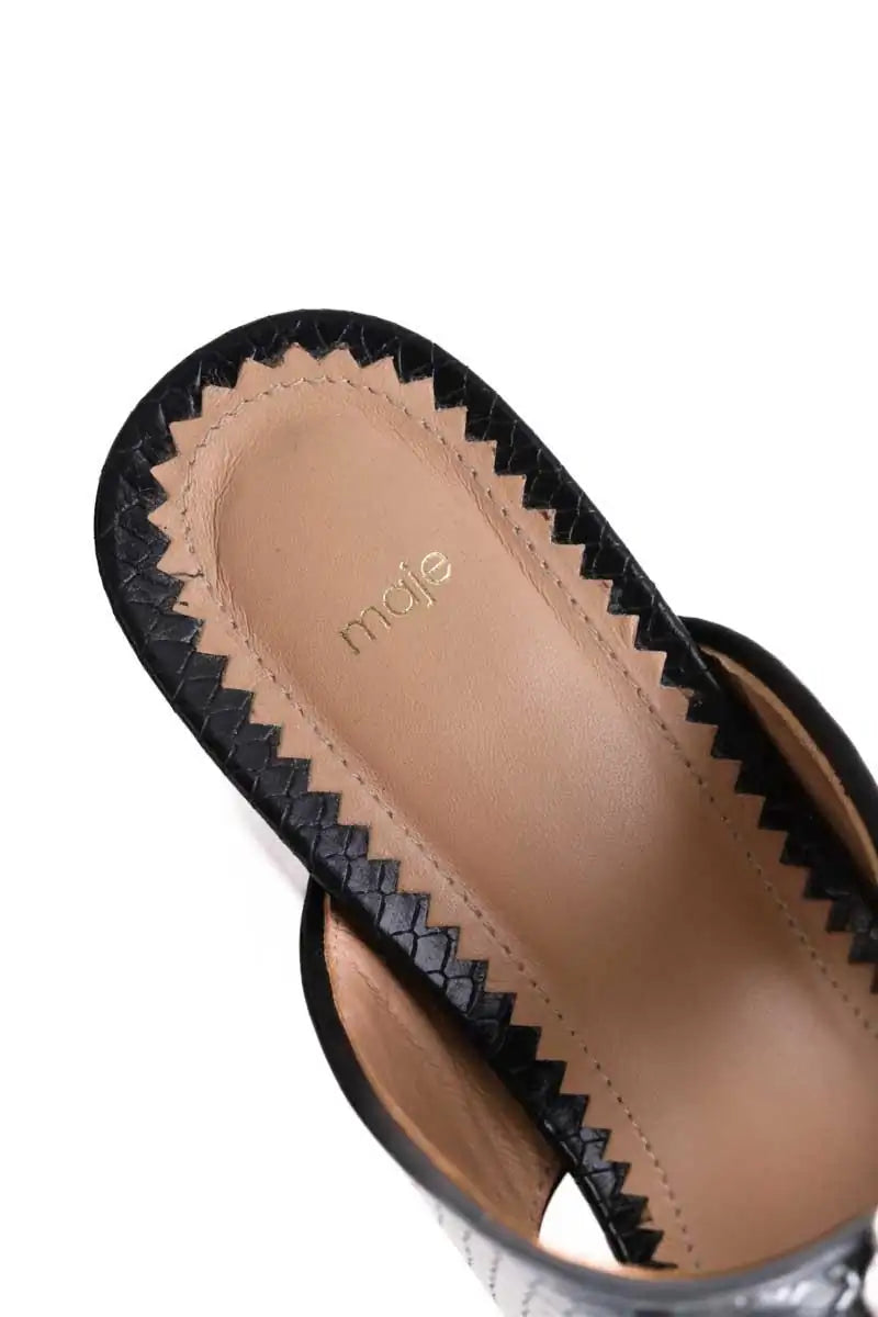 Sandales Maje Noir en Cuir