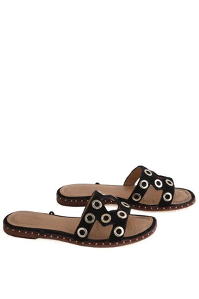 Sandales Maje Noir en Daim