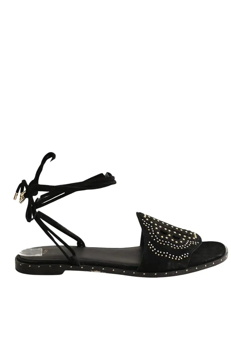 Sandales Maje Noir en Daim, taille 39 - Seconde Main