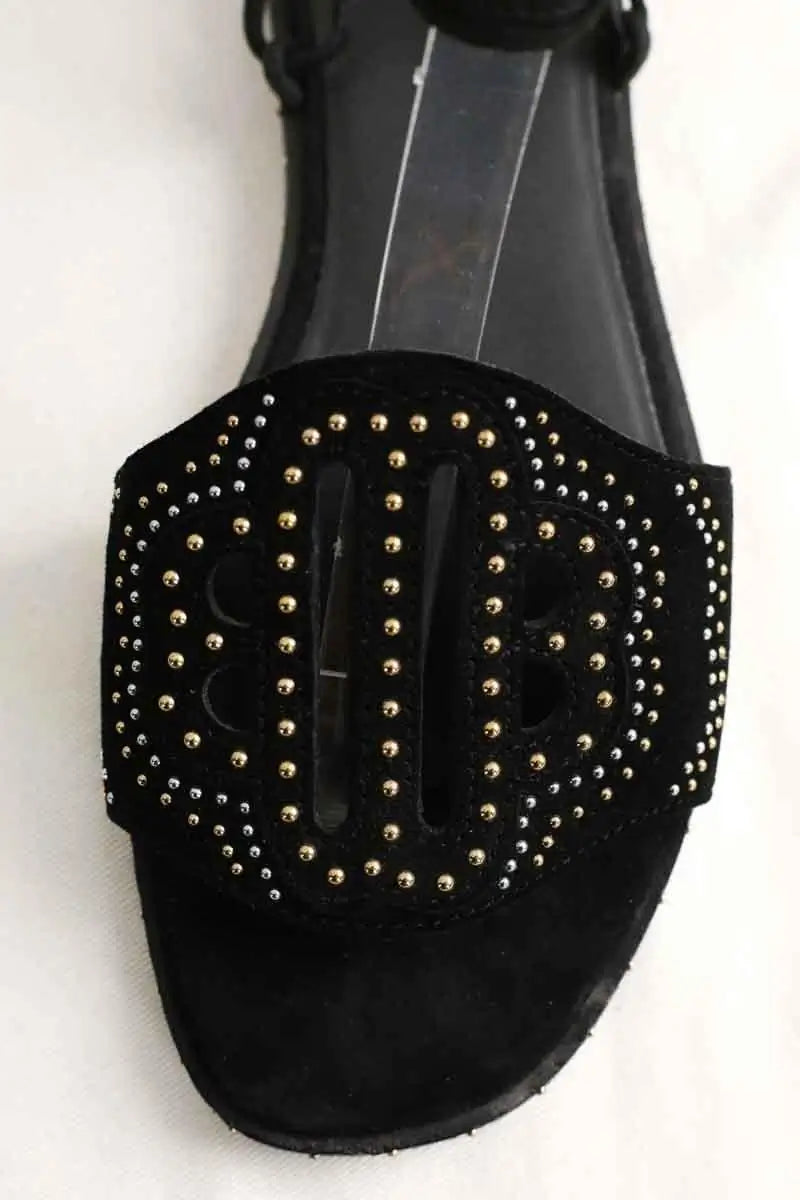 Sandales Maje Noir en Daim