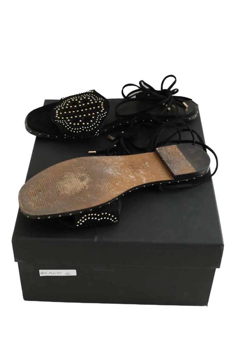Sandales Maje Noir en Daim