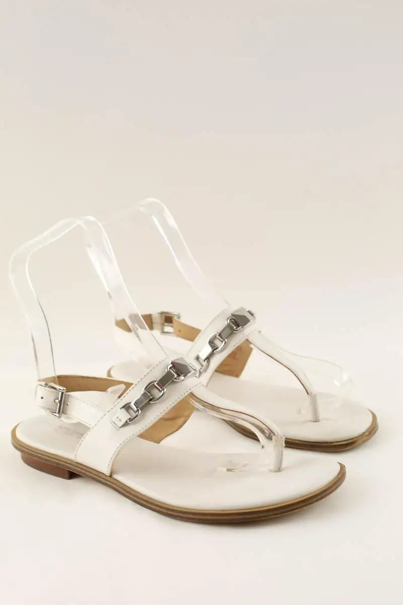 Sandales Michael Kors Blanc en Cuir