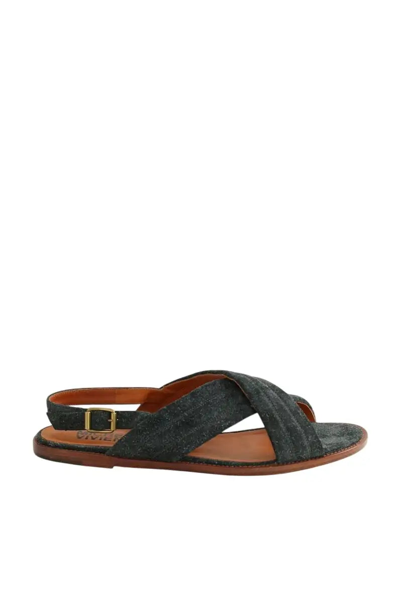 Sandales Michel Vivien Bleu en Daim, taille 40 - Seconde Main