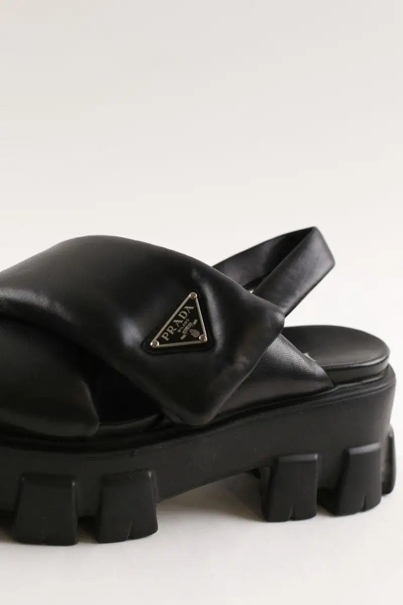 Sandales Prada Noir en Cuir