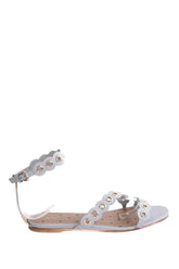 Sandales Red Valentino cristall Bleu en Cuir, taille 40 - Seconde Main