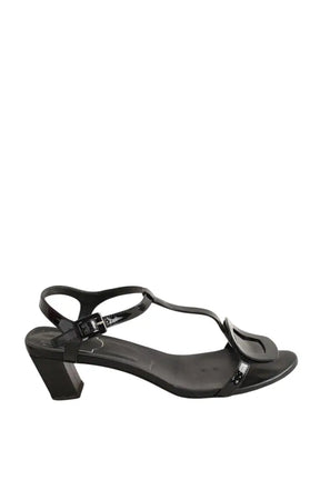 Sandales Roger Vivier Noir en Cuir, taille 37 - Seconde Main