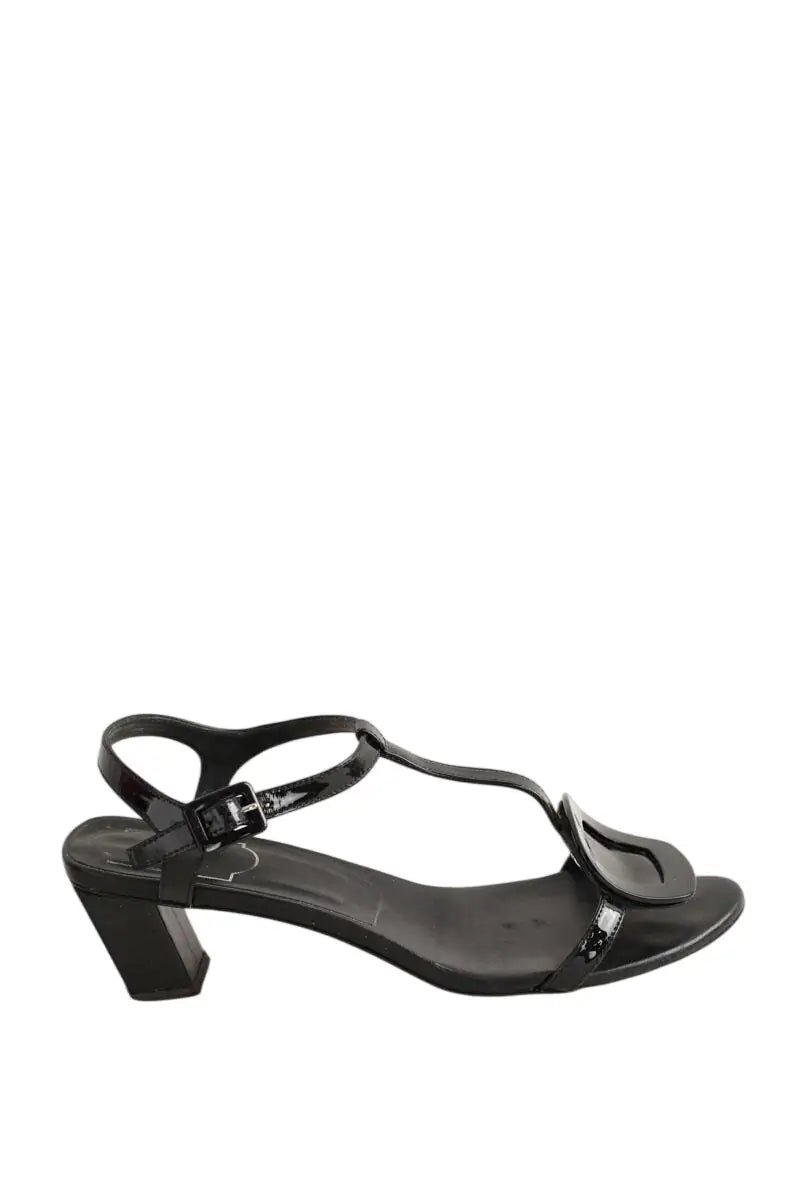 Sandales Roger Vivier Noir en Cuir, taille 37 - Seconde Main