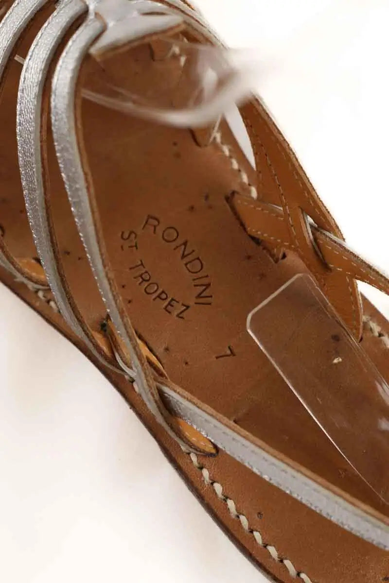 Sandales Rondini Argent en Cuir