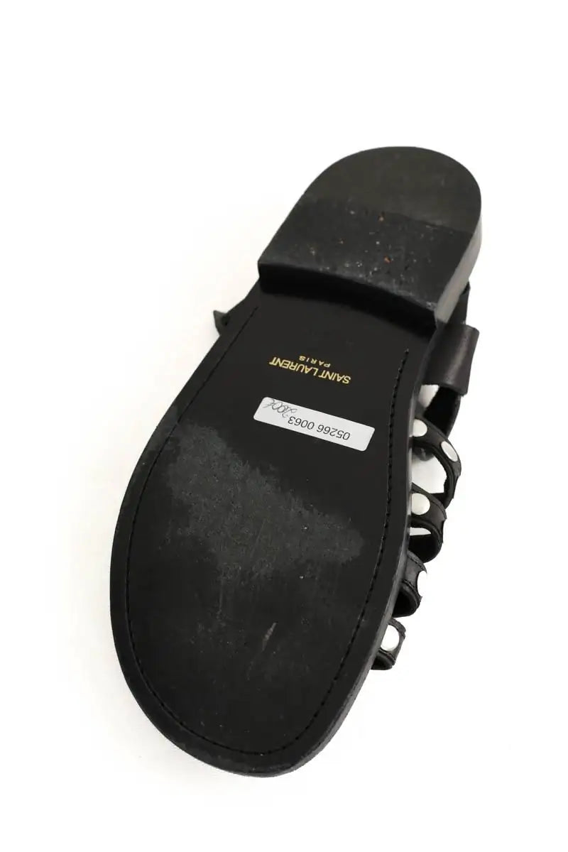 Sandales Saint Laurent Noir en Cuir