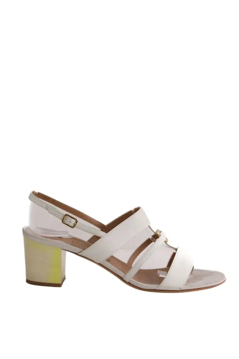 Sandales Salvatore Ferragamo Blanc en Cuir, taille 41 - Seconde Main