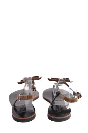 Sandales Salvatore Ferragamo Marron en Cuir
