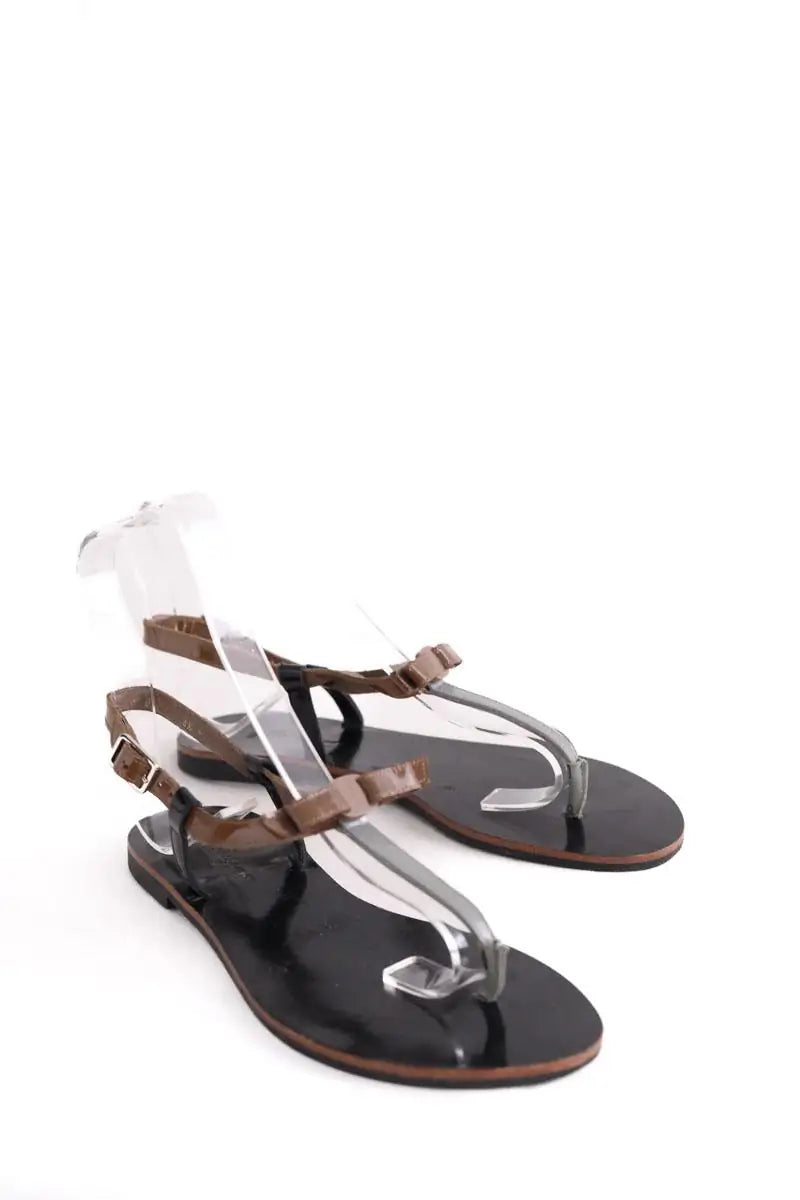 Sandales Salvatore Ferragamo Marron en Cuir