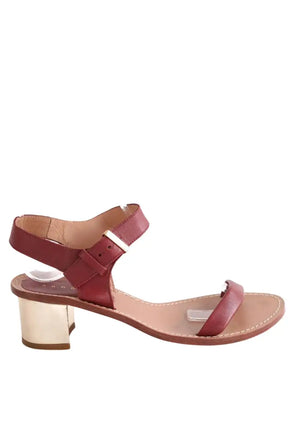 Sandales Sandro Bordeaux en Cuir, taille 39 - Seconde Main