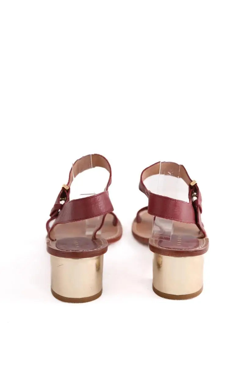 Sandales Sandro Bordeaux en Cuir