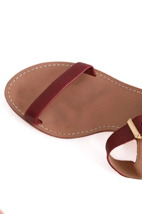 Sandales Sandro Bordeaux en Cuir