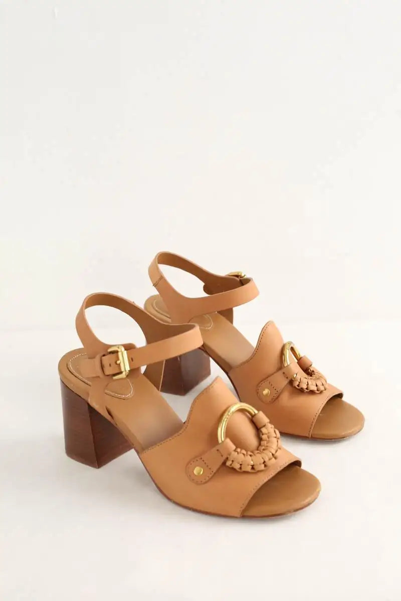 Sandales See By Chloé Camel en Cuir