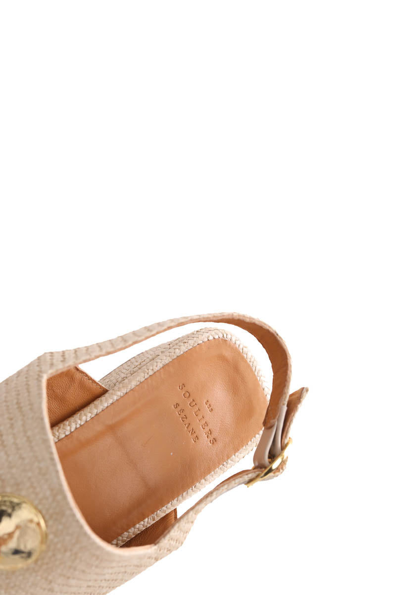 Sandales Sézane Ecru en Cuir