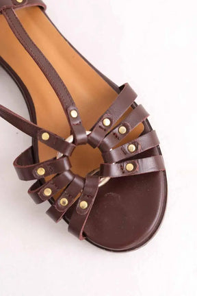 Sandales Sézane Marron en Cuir