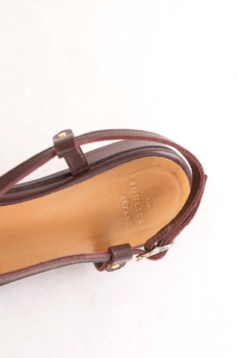 Sandales Sézane Marron en Cuir