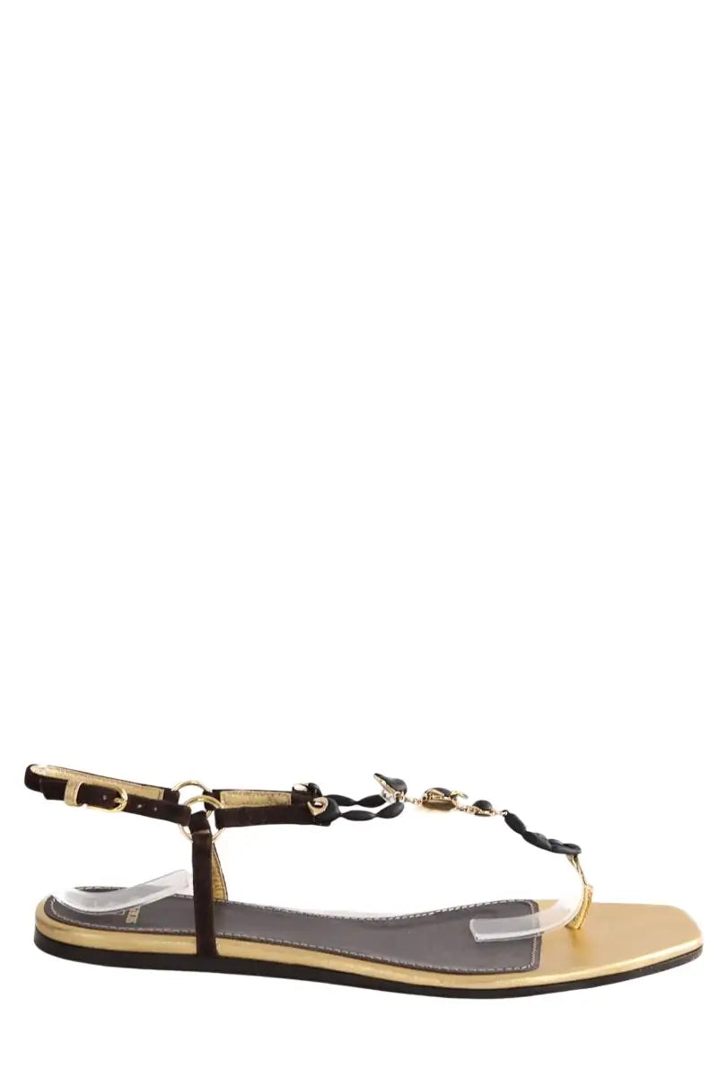 Sandales Skorpios Bianca Marron en Cuir, taille 39 - Seconde Main
