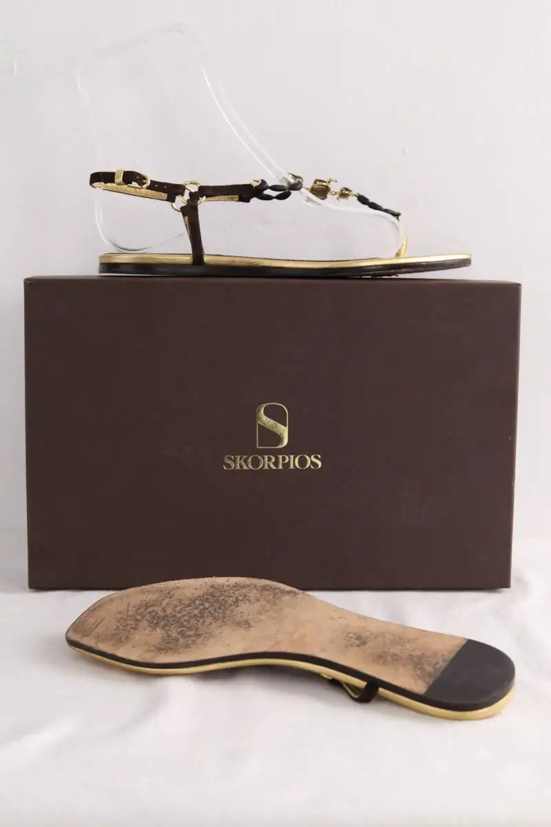 Sandales Skorpios Bianca Marron en Cuir