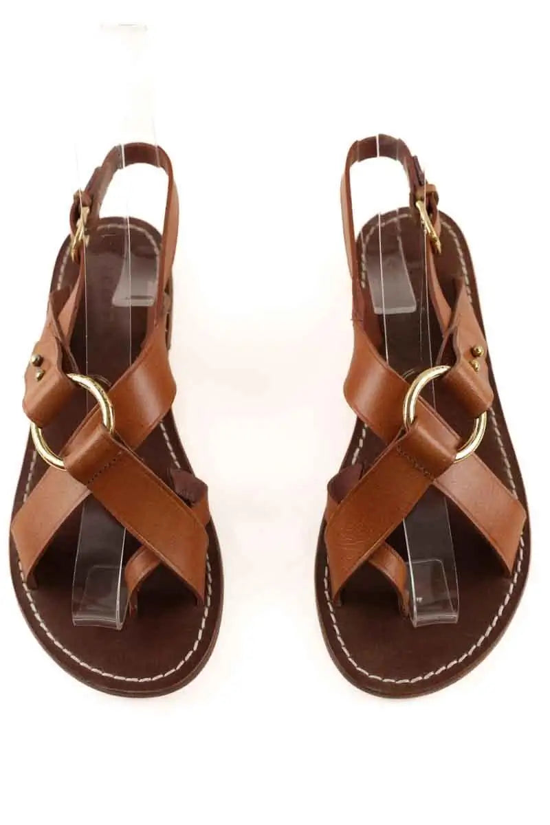 Sandales Soeur Marron en Cuir