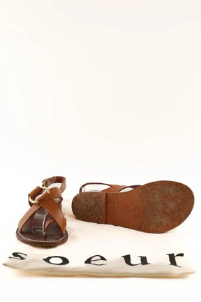 Sandales Soeur Marron en Cuir