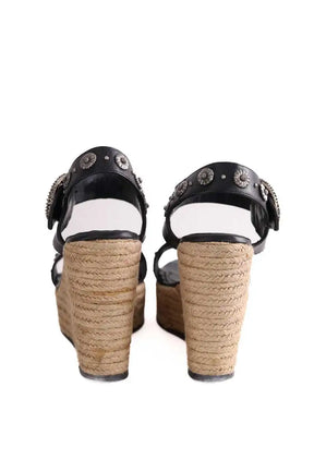 Sandales The Kooples Noir en Cuir