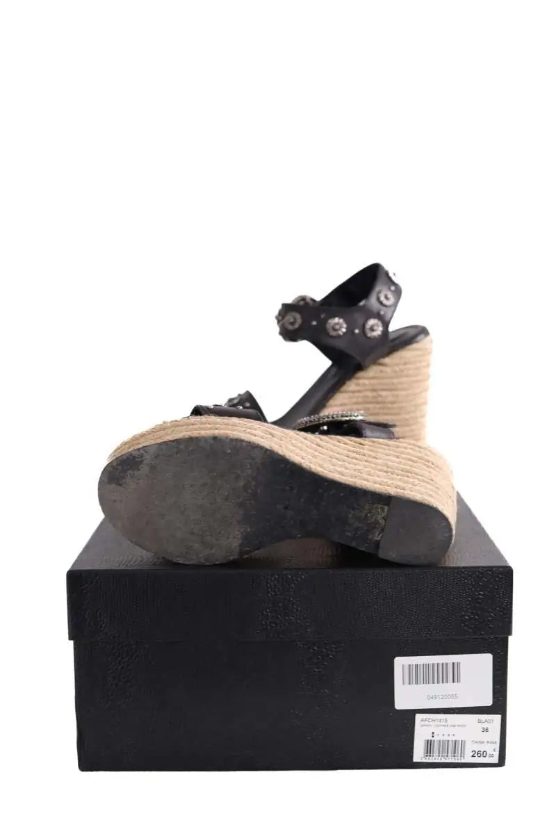 Sandales The Kooples Noir en Cuir