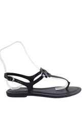 Sandales Tod's Noir en Cuir, taille 37 - Seconde Main