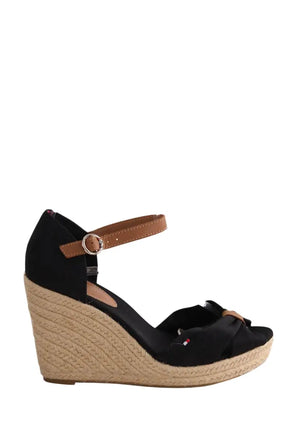 Sandales Tommy Hilfiger Noir en Tissu, taille 40 - Seconde Main