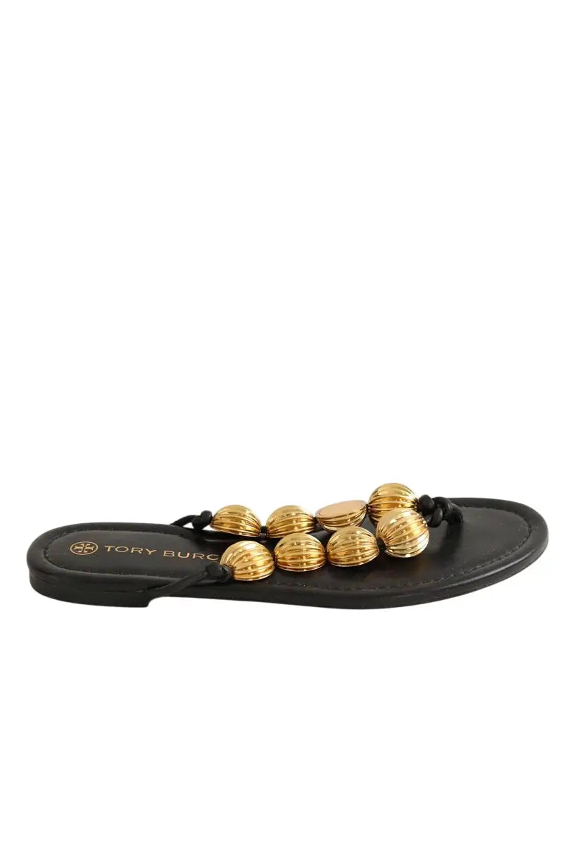 Sandales Tory Burch Noir en Cuir, taille 39 - Seconde Main