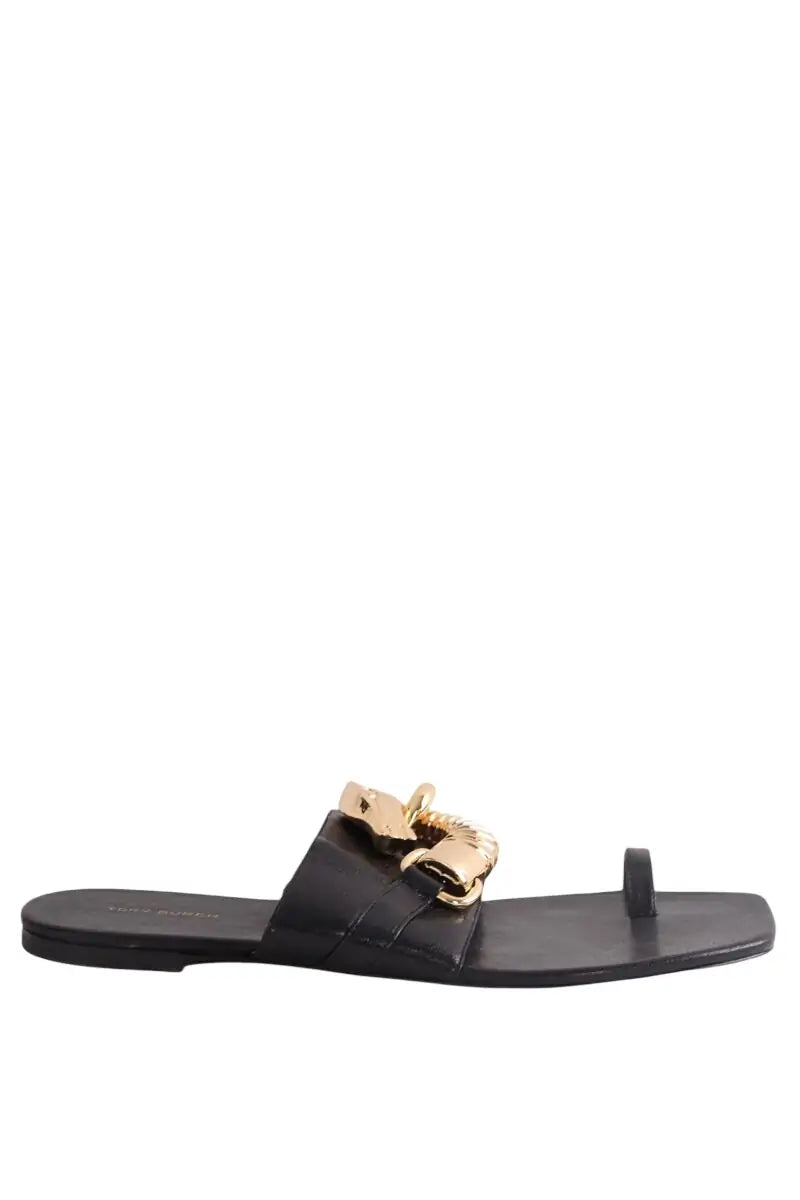 Sandales Tory Burch Noir en Cuir, taille 42 - Seconde Main
