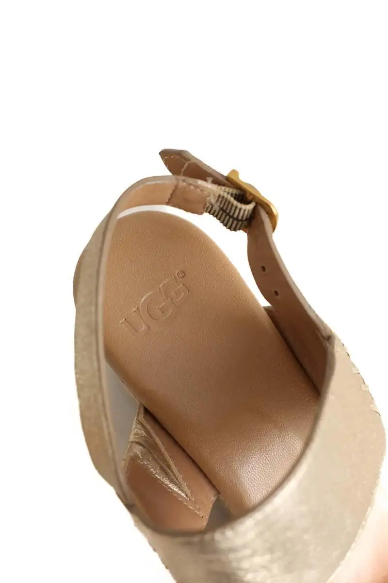 Sandales Ugg Beige en Cuir