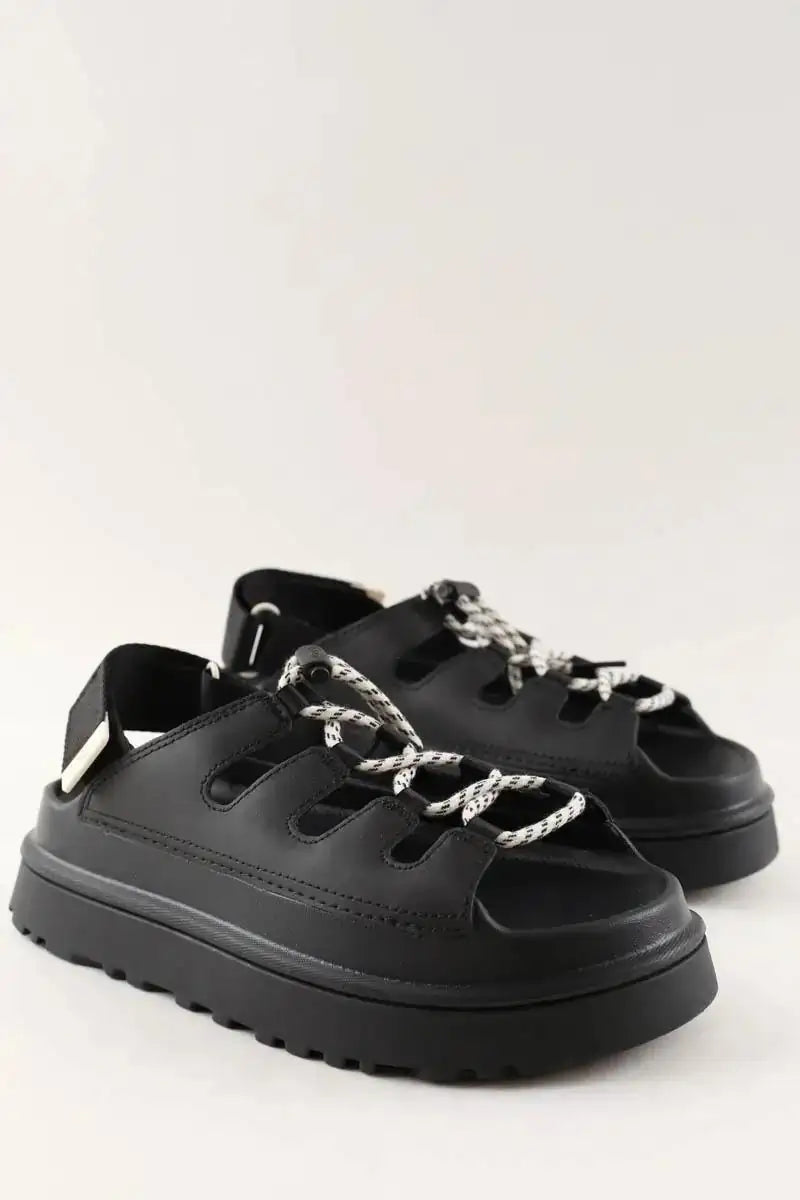 Sandales Ugg Noir en Caoutchouc